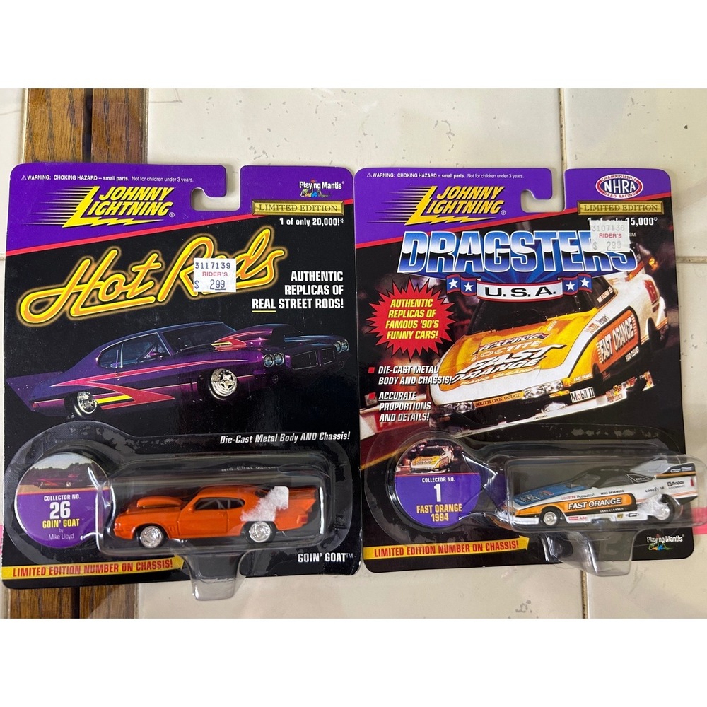 Johnny Lightning Hot Rods Dragsters Diecast Cars Goin‎ Goat Fast